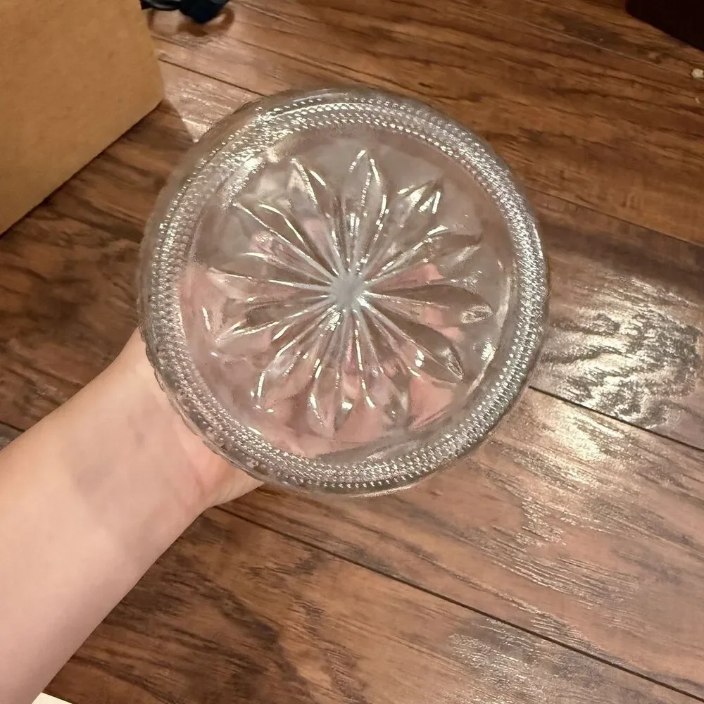 Princess House Wine Decanter 498 Bottle Diamond Cut Crystal in Box, crown, D8